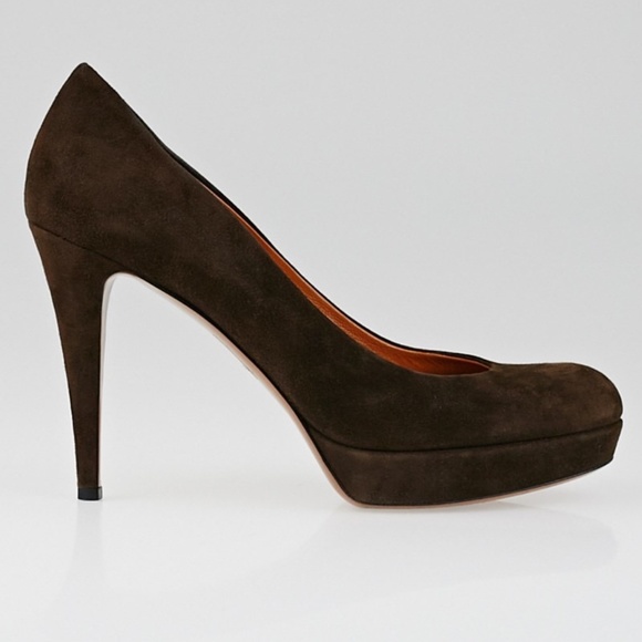 Gucci - Betty Mid-Platform Pump Brown Suede - Picture 1 of 6